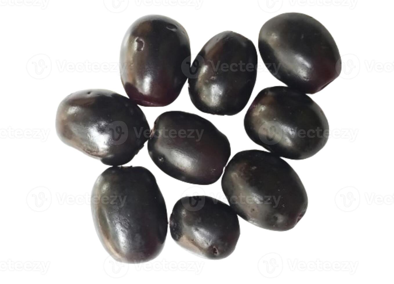 Jambolan plum or Java plum fruit isolated on white background photo