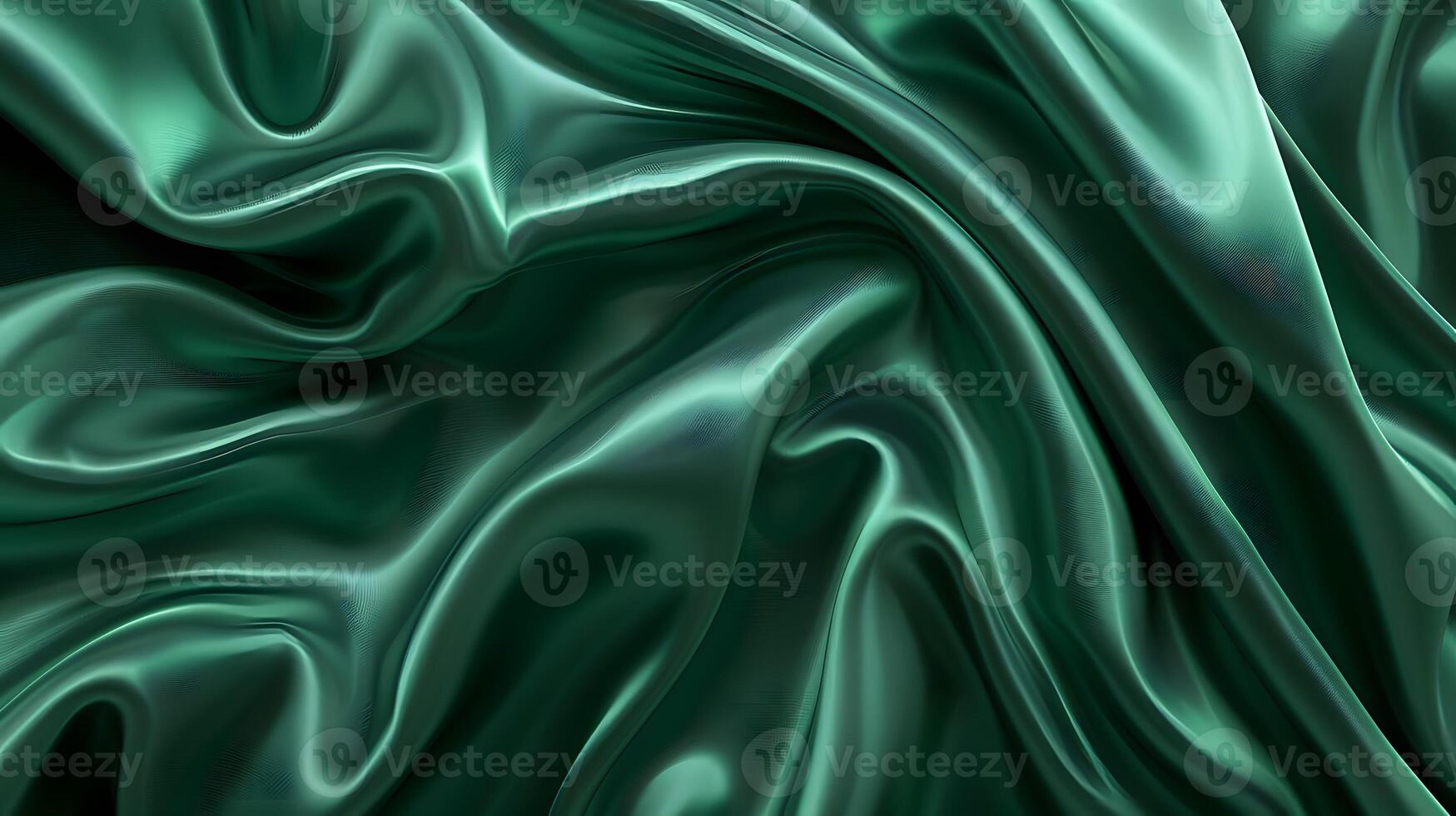 Elegant abstract green silk texture, satin texture, green silk wavy texture background photo