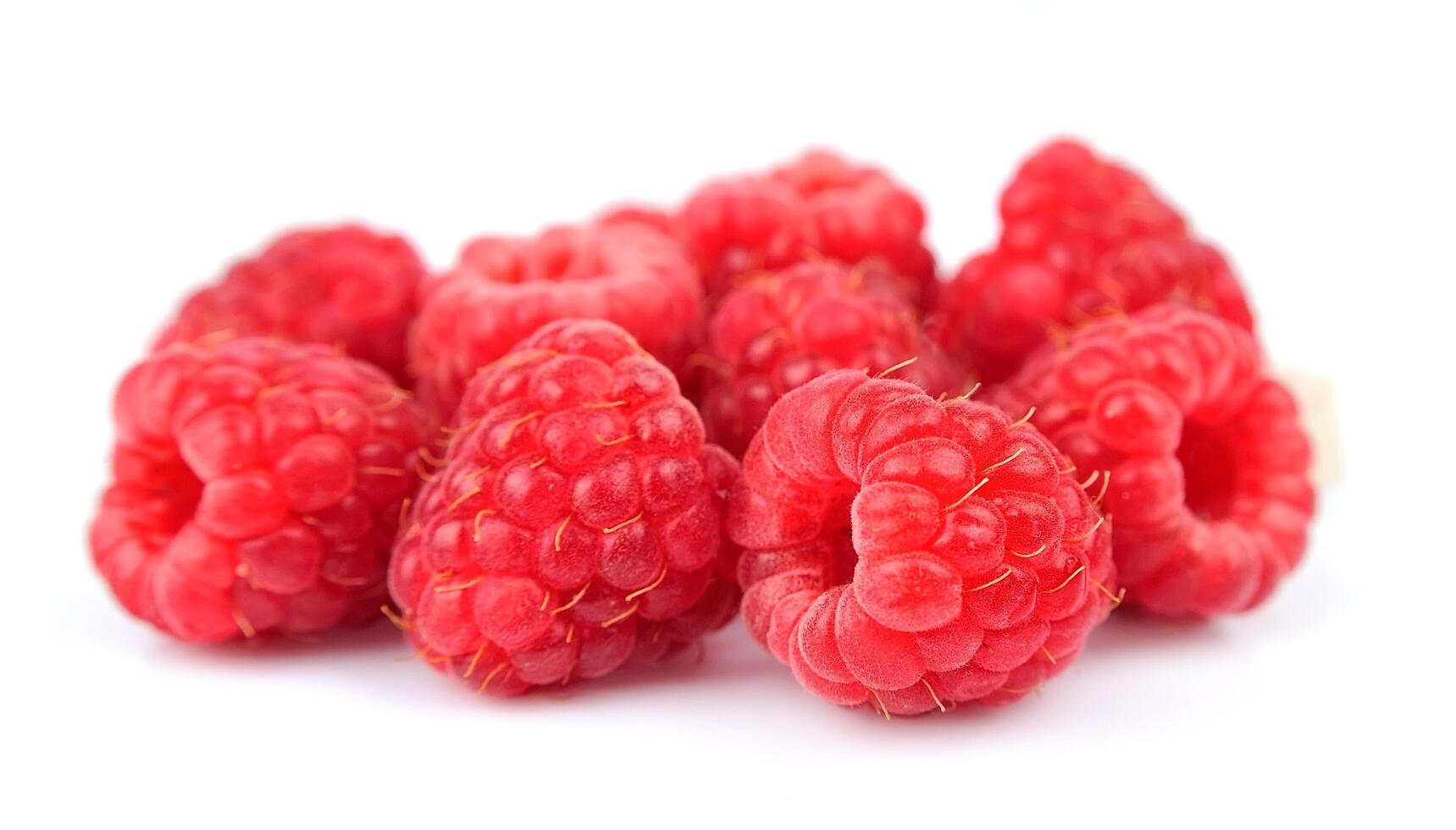Sweet berries of raspberry photo