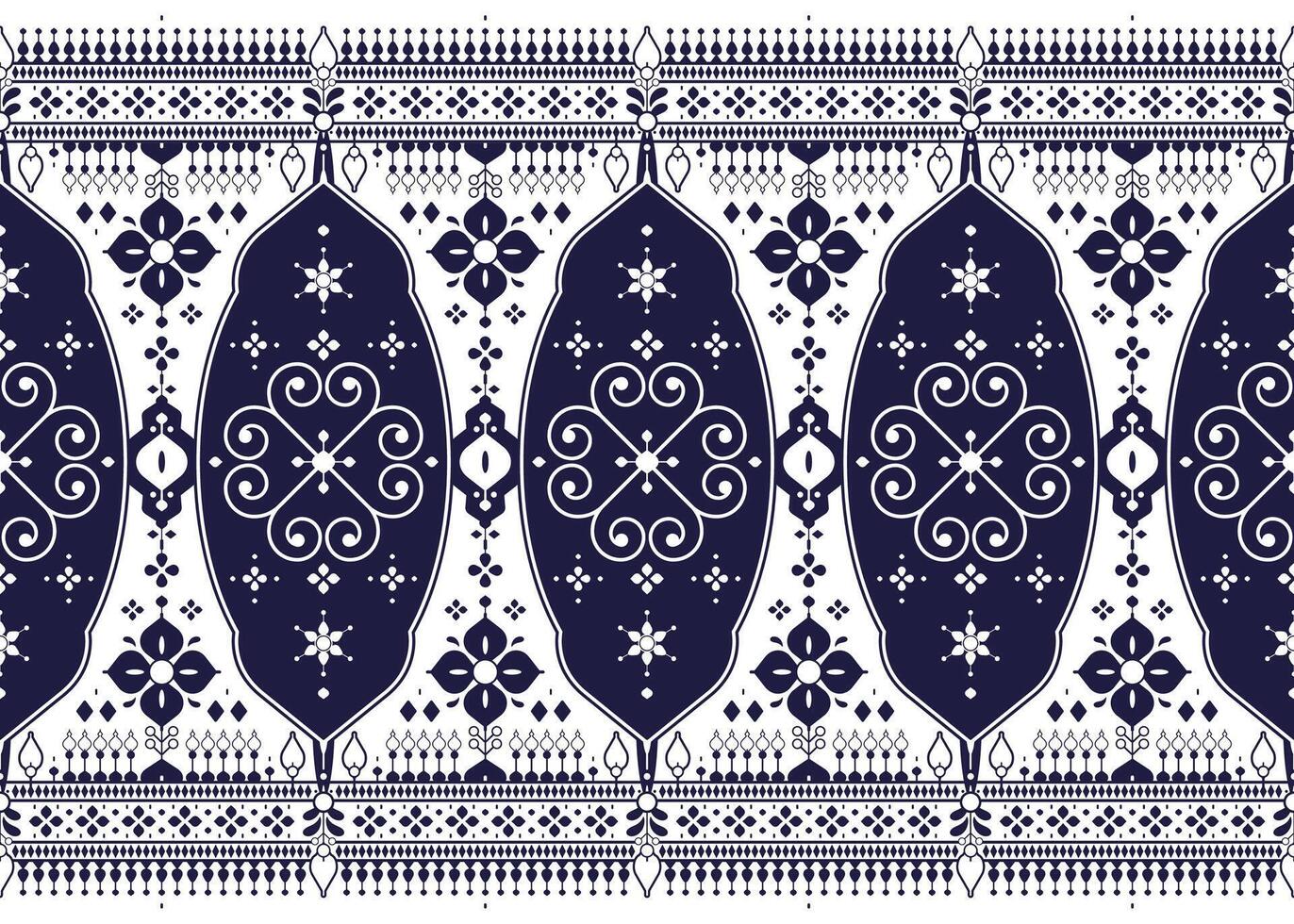 geometric ethnic fabric seamless pattern design for cloth carpet batik wallpaper background wrapping etc. vector