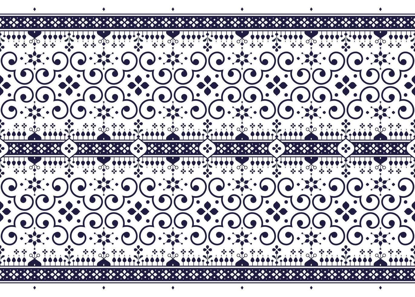 geometric ethnic fabric seamless pattern on White background, design for cloth, carpet, batik, wallpaper, wrapping etc. vector