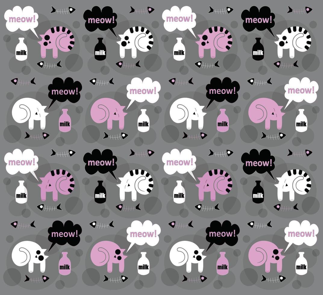 A cats on a gray background vector
