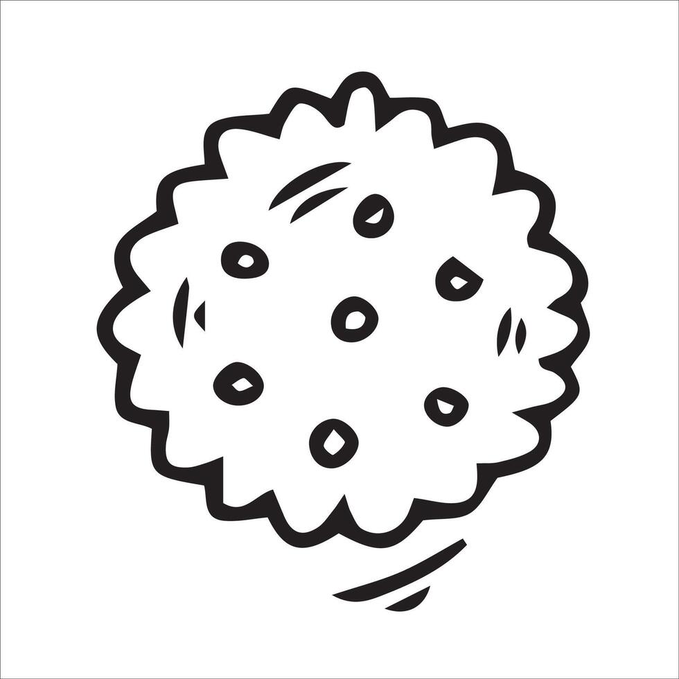 cookie, cute doodle style illustration vector