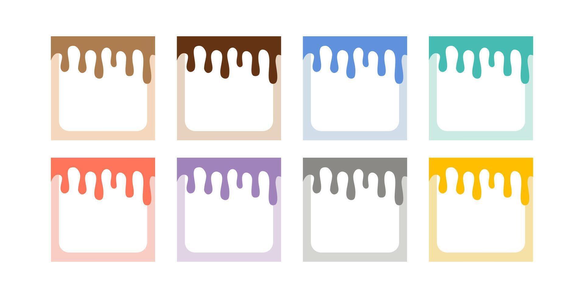 The rectangular note paper was colored with a greasy liquid. vector