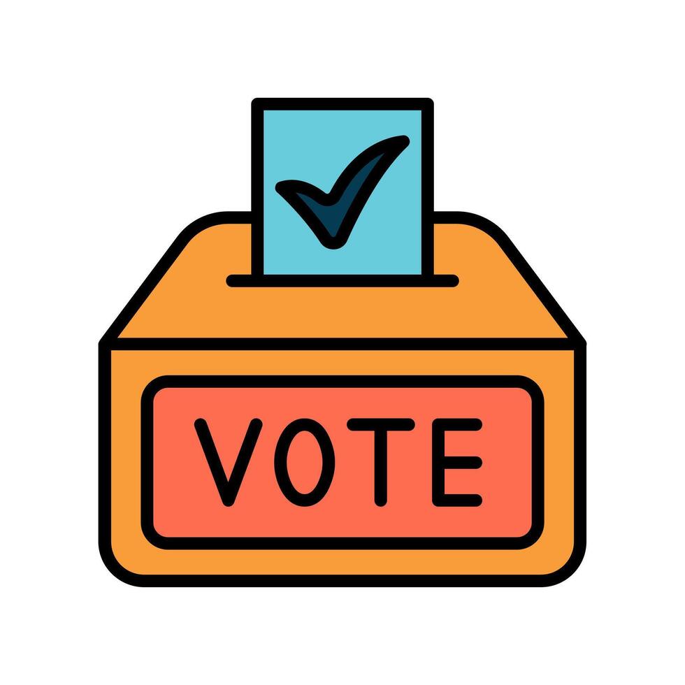 Vote confirmation line icon. Ballot, checkmark, vote, approval, election, verification, confirmation, polling, participation, democracy, voter, ballot box, secure vote, voting process, election day vector