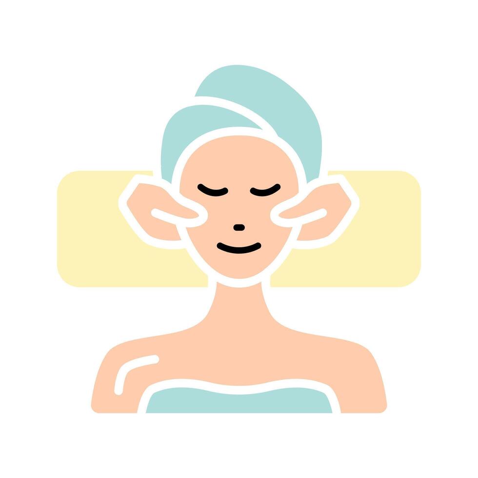 Facial massage line icon. Skincare, beauty, relaxation, wellness, facial treatment, self-care, therapy, health, rejuvenation, anti-aging, facial care, pampering, spa, glow vector