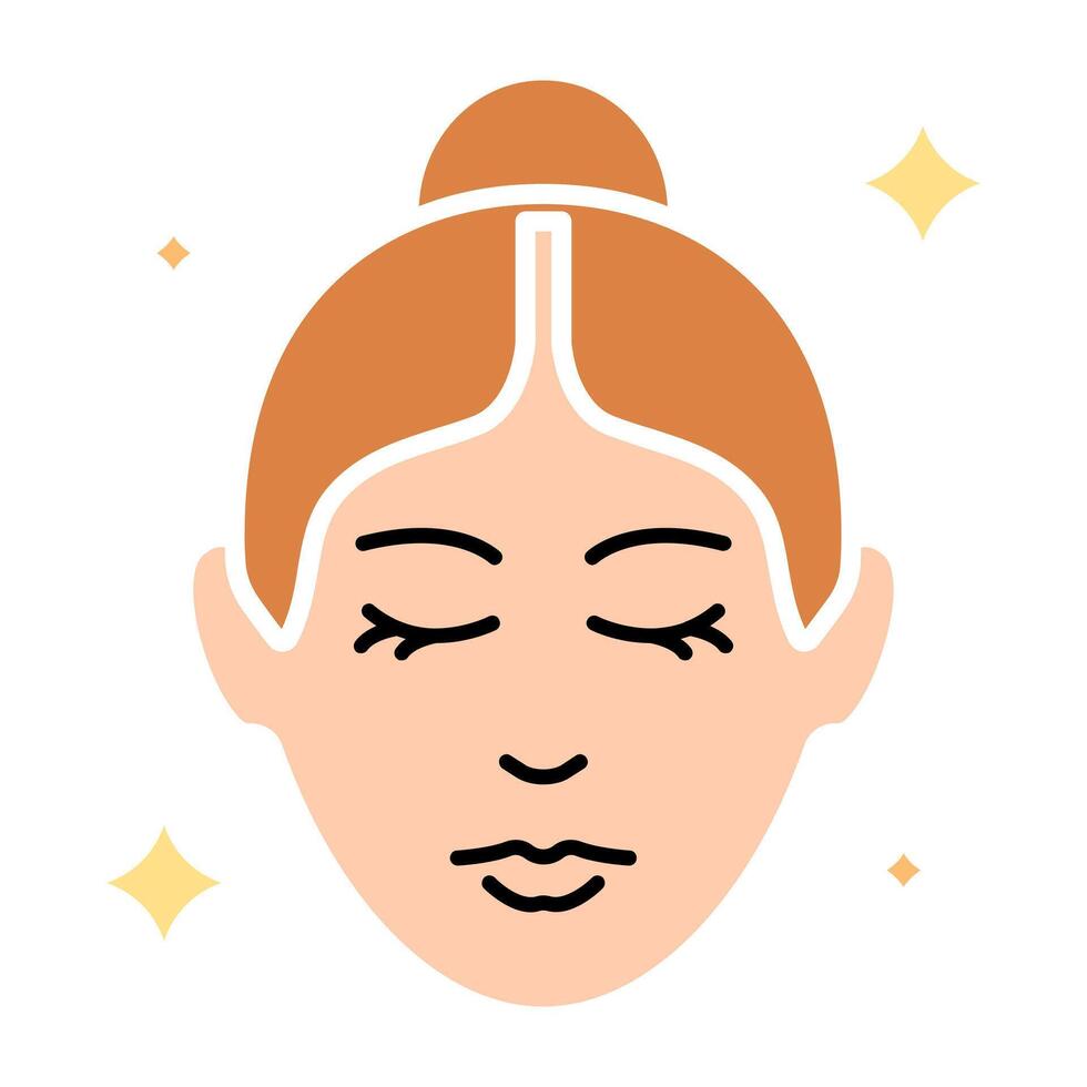 Facial treatment line icon. Skincare, beauty, spa, relaxation, rejuvenation, cleansing, facial mask, therapy, wellness, health, anti-aging, pampering, glow, hydration, facial care, self-care, salon vector