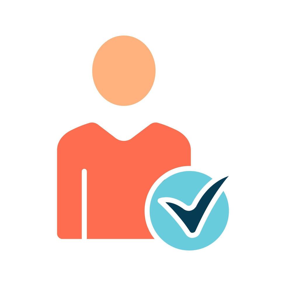 User verification line icon. Profile, checkmark, approval, authentication, identity, validation, account, membership, access, secure, accepted verified, confirmation, user, identity proof, eligibility vector