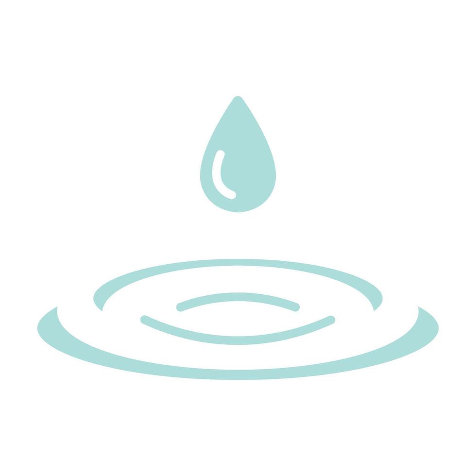 Water droplet line icon. Hydration, liquid, drop, ripple, splash, aqua, fluid, clean, refreshment, purity, nature, environment, eco, rain, calm, peaceful, water surface, ripple effect, fresh, clear vector