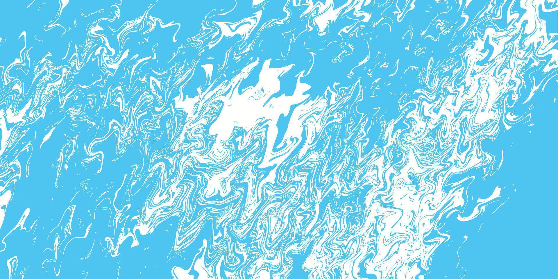 Water ripple texture. Blue background with marble texture. Water surface. Abstract painting mix stains. Liquid paint that flows. Blue and white paint streaks vector