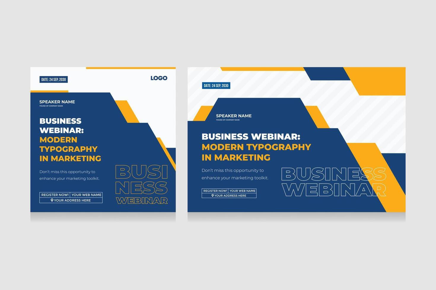 Modern Business Webinar Social Media Template. Business webinar invitation design. Good template for advertising on social media marketing. Illustration. vector