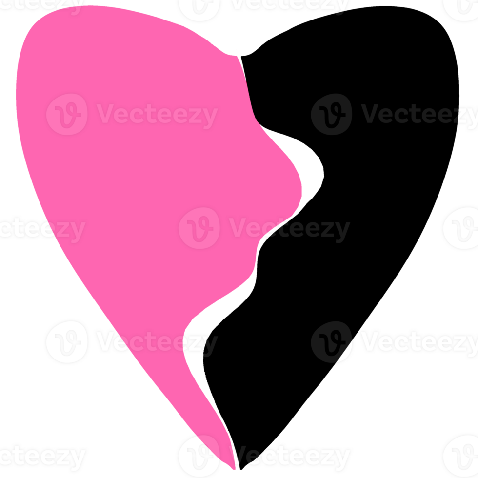 Half heart stickers png