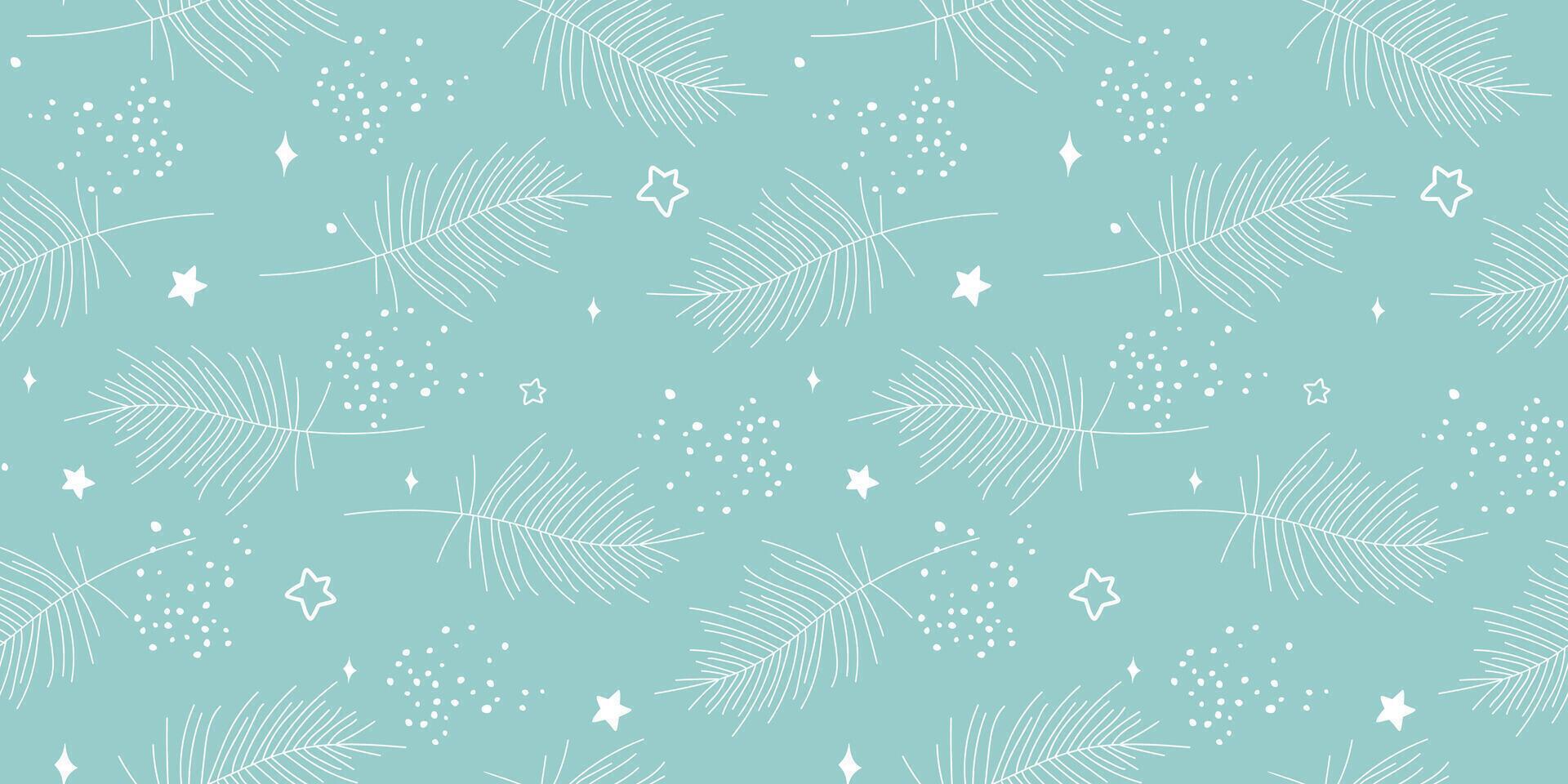 Seamless pattern with winter frosty silhouettes of branches. vector