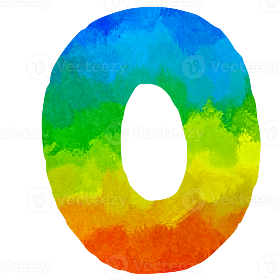painted in rainbow colors ABC colorful english letters png