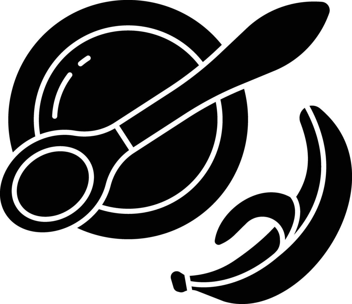 banana puree solid glyph illustration vector