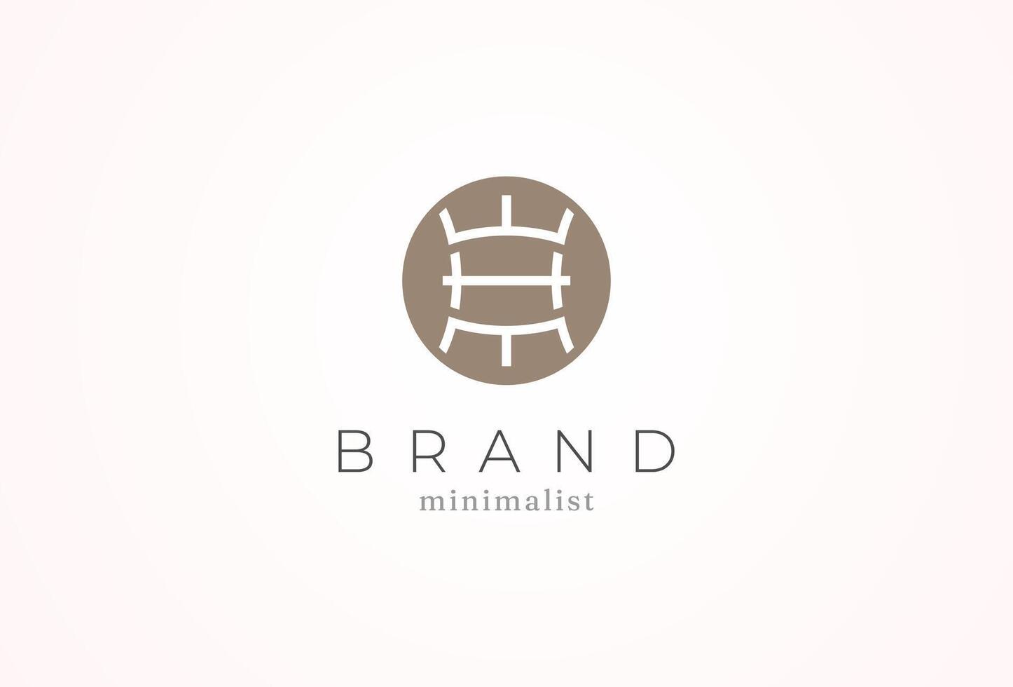 Initial Letter WHM Logo, minimalist letter W,H with M combination in circle, design logo template, illustration vector