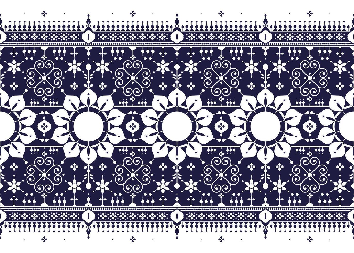 geometric and mandalas ethnic fabric seamless pattern, design for cloth, carpet, batik, wallpaper, wrapping etc. vector