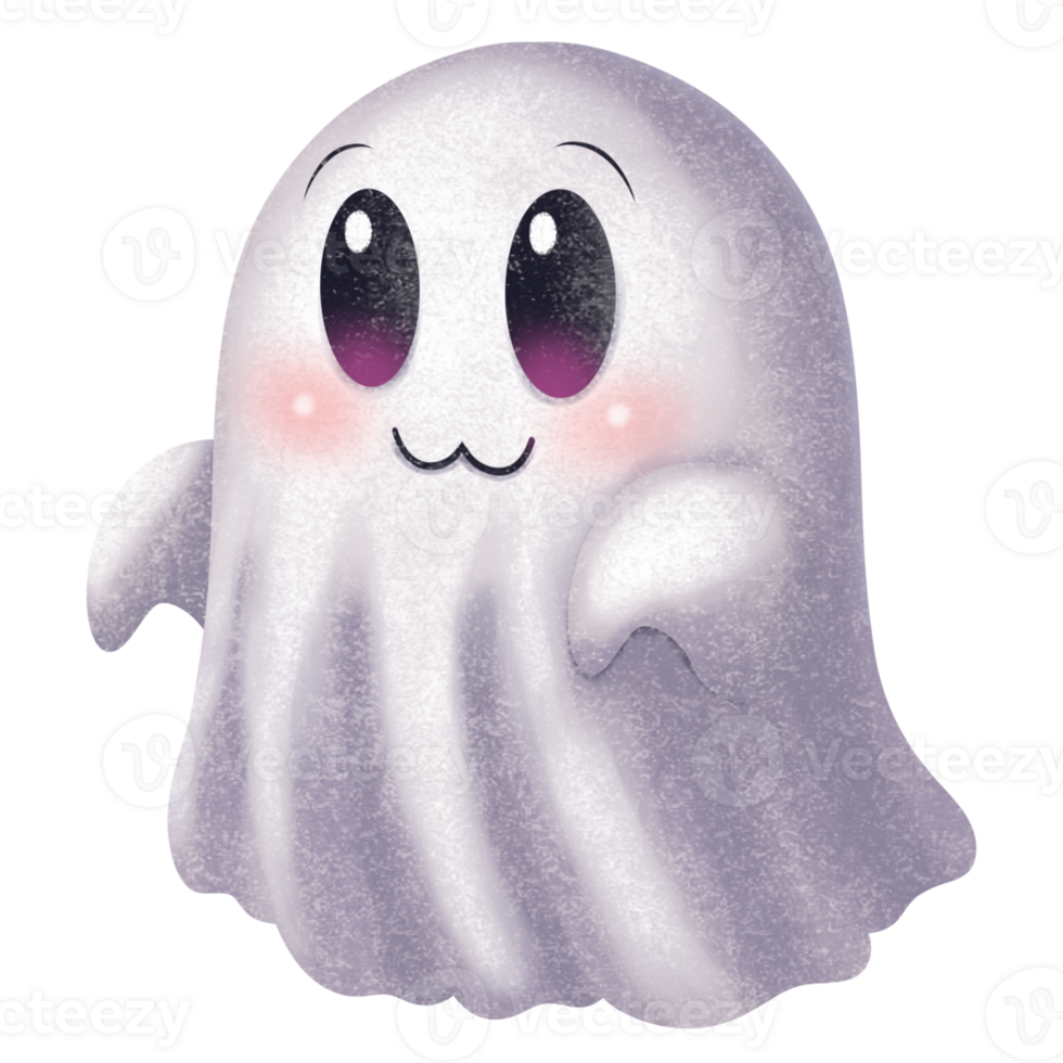 cute halloween pencil texture hand drawing illustrations set png