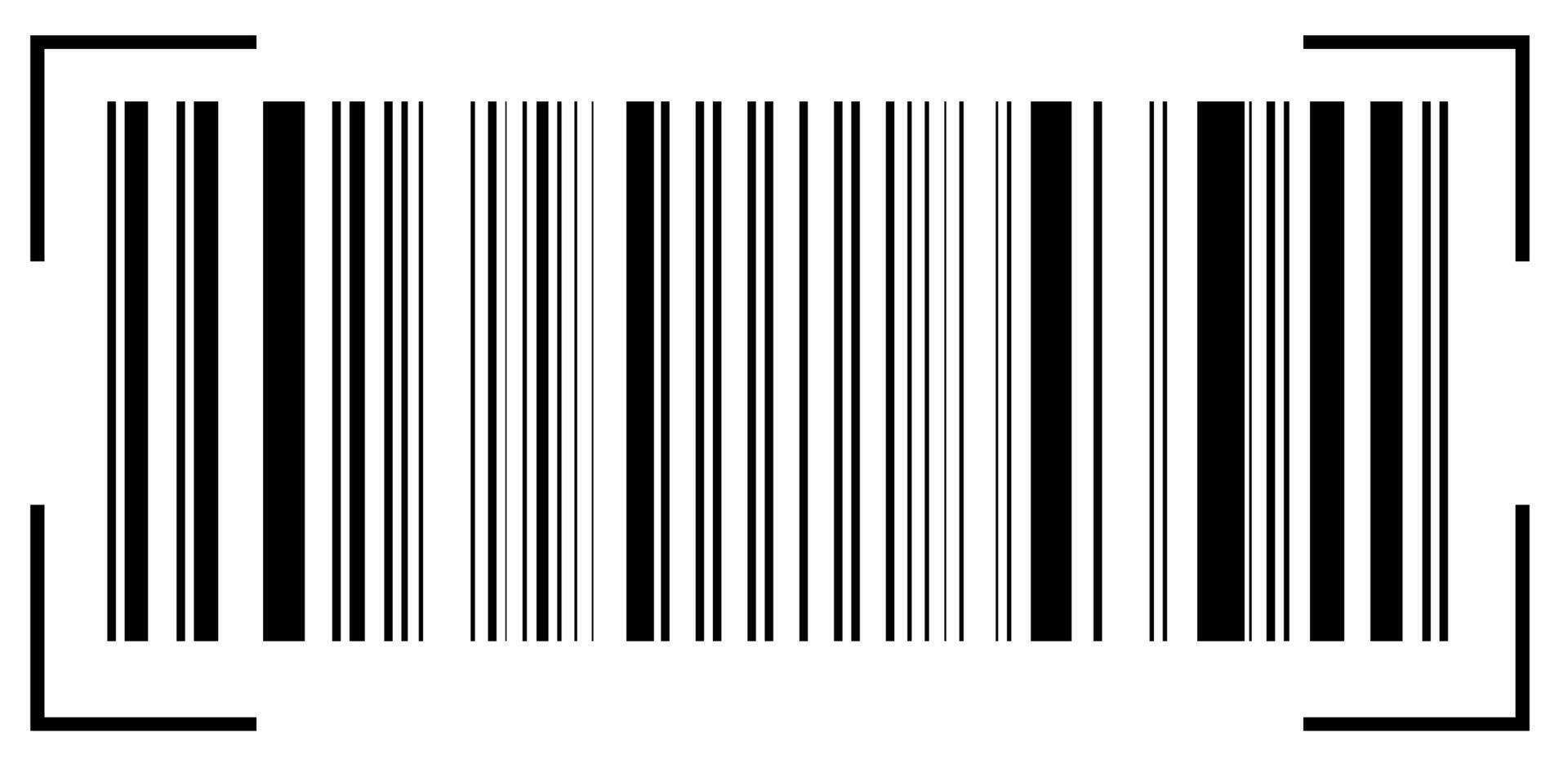 Realistic barcode icon on a white background. design. set. vector