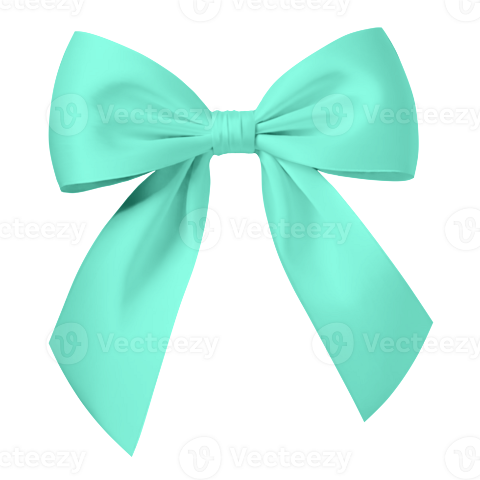 Green bow isolated on a white background png