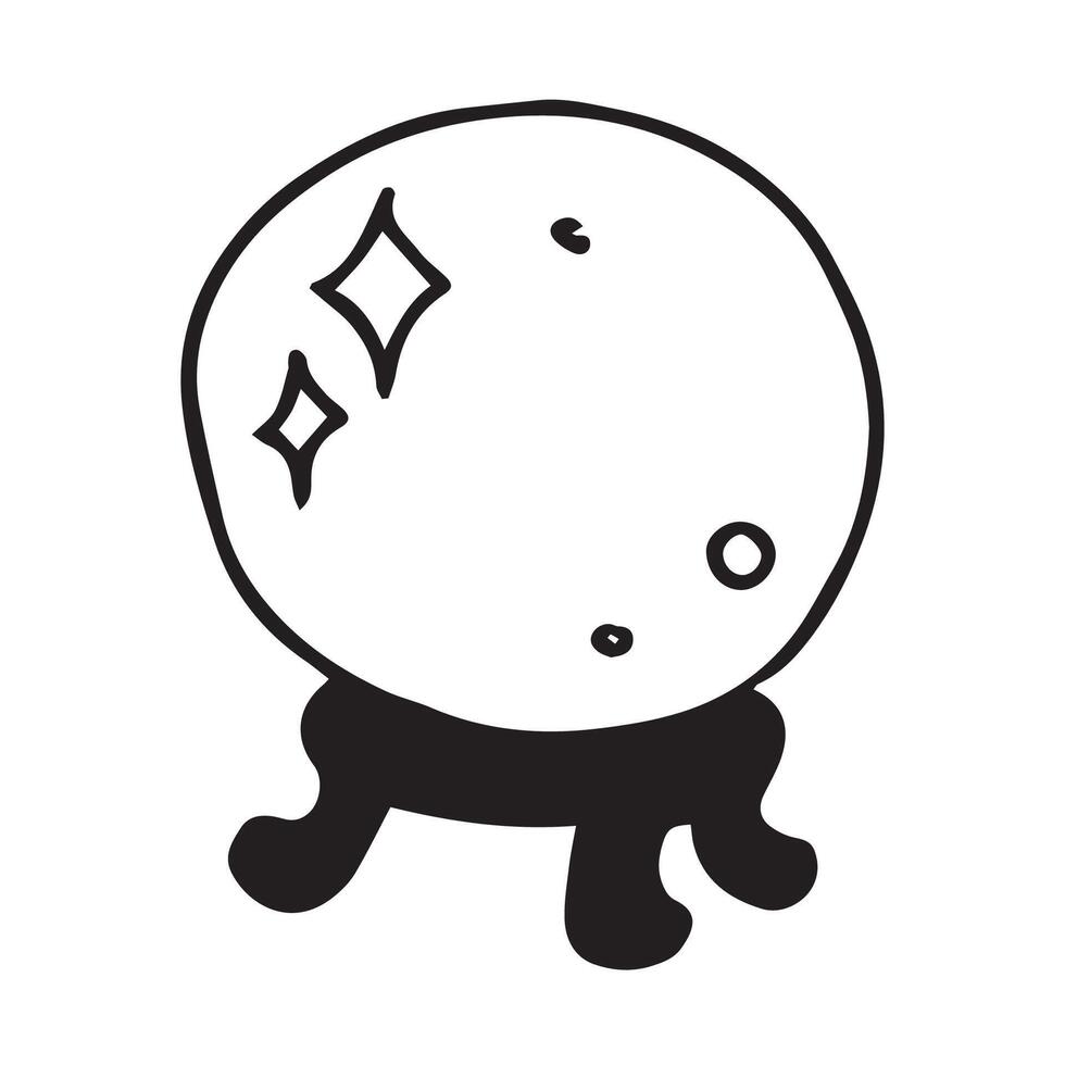 Magic ball sketch illustration vector