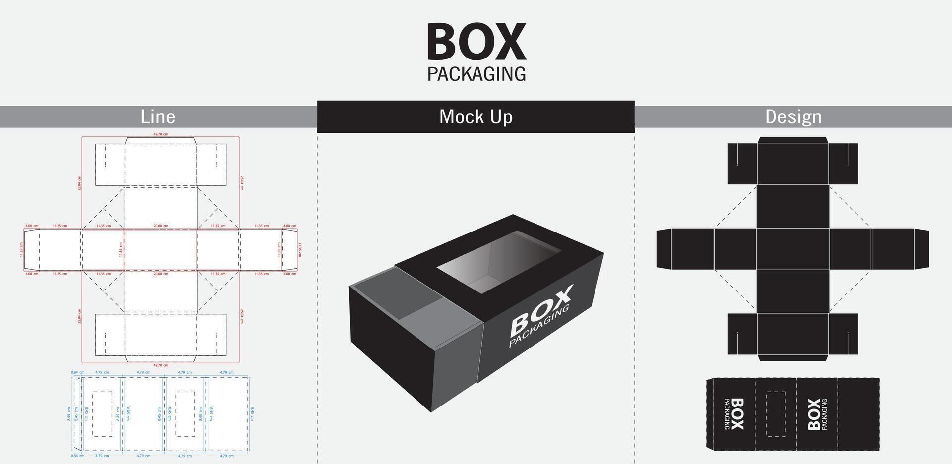 Box packaging design vector