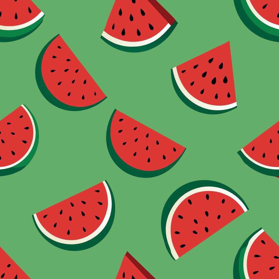 seamless pattern with watermelon vector