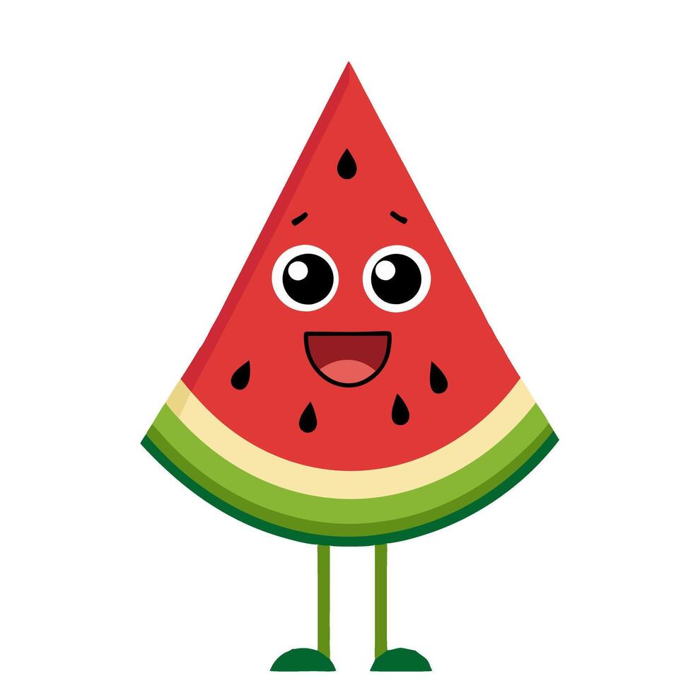 watermelon cartoon character vector