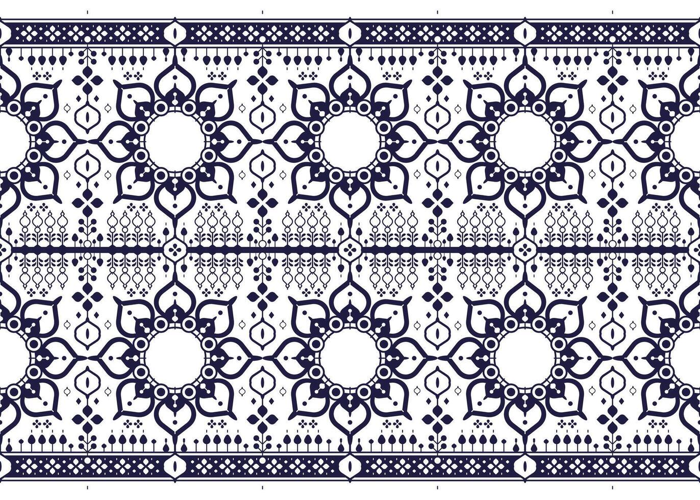 geometric and mandalas ethnic fabric seamless pattern design for cloth carpet batik wallpaper background wrapping etc. vector
