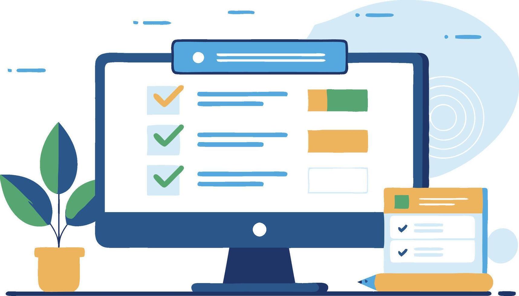 Checklist for customer feedback or choice, customers opinion or comment, questionnaire survey vector