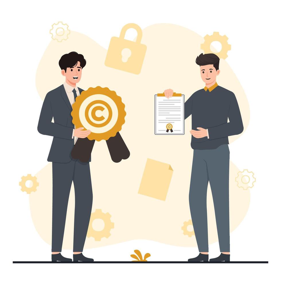 Intellectual property concept copyright illustration vector