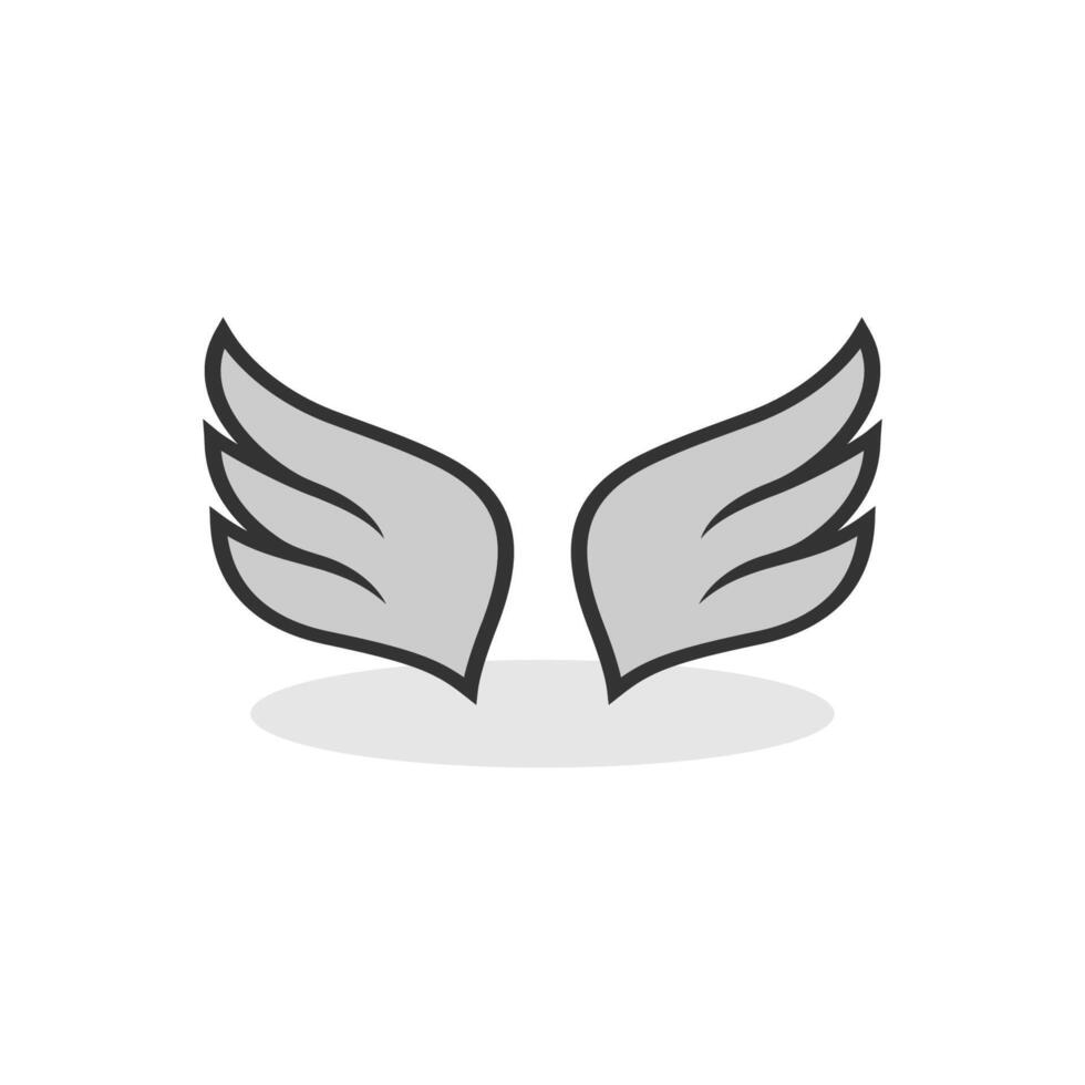 Angel wings icon isolated illustration. vector