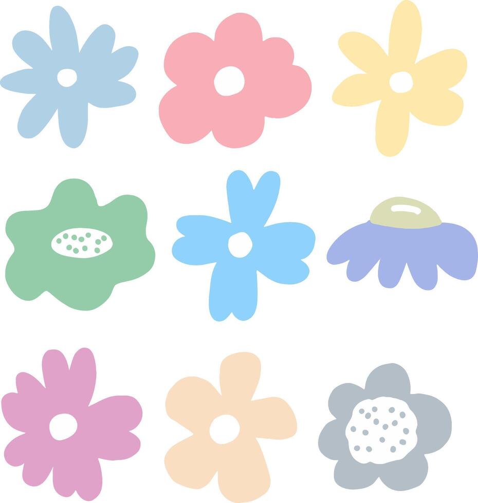 set of flower element design for templates. vector