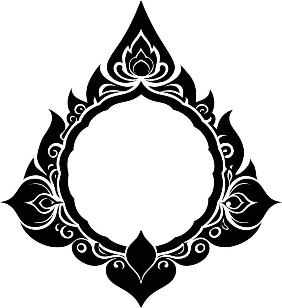 Art and Illustration of frame, silhouette image. vector