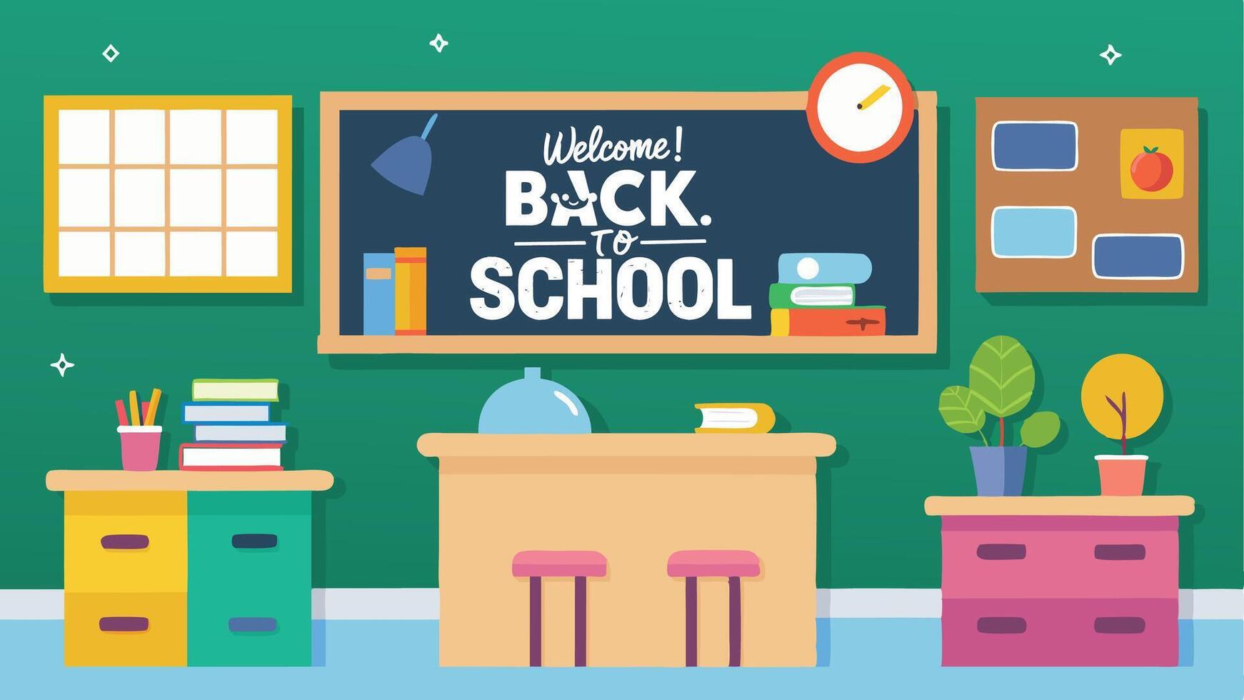 Back to school concept wallpaper art and illustration vector