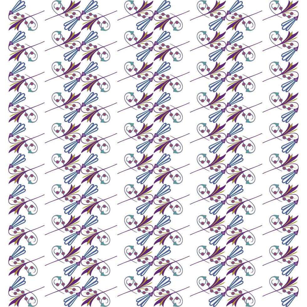 background with repeating pattern of floral motifs vector