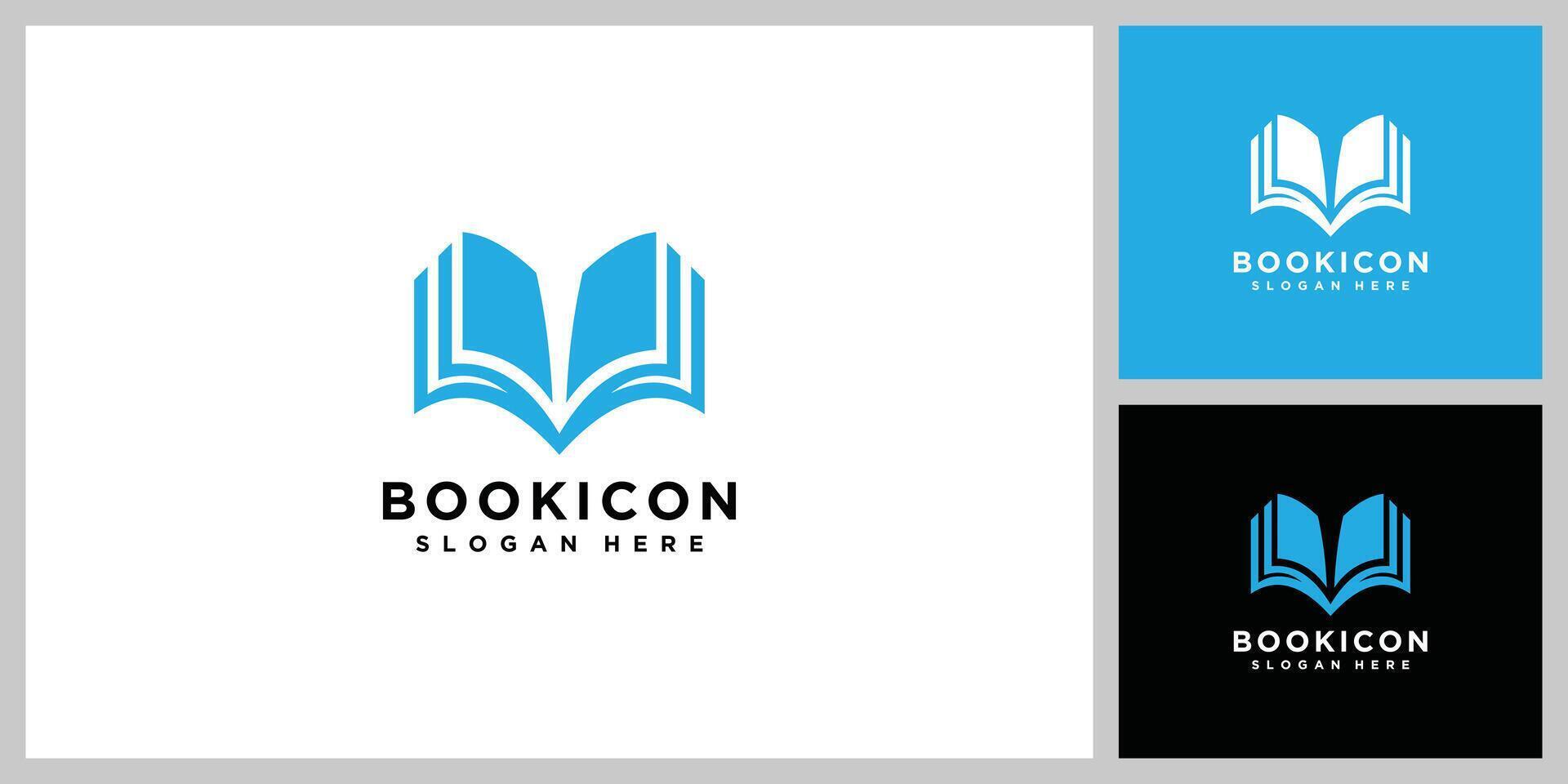 open book logo design template vector