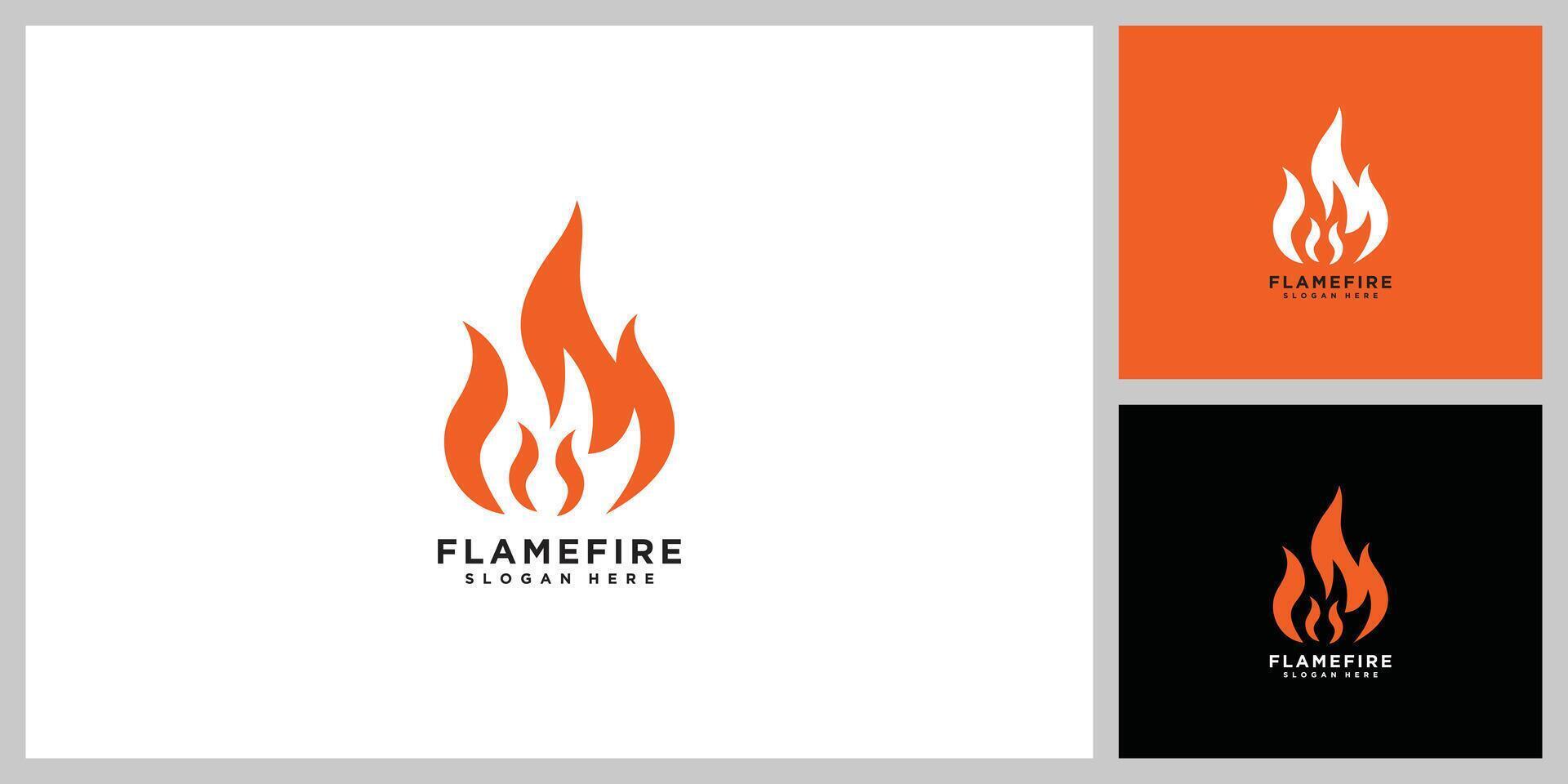 Fire Flame Logo design vector