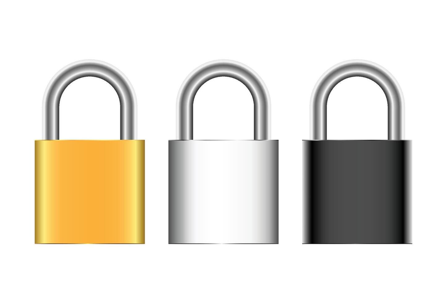 Padlock isolated on white background. vector