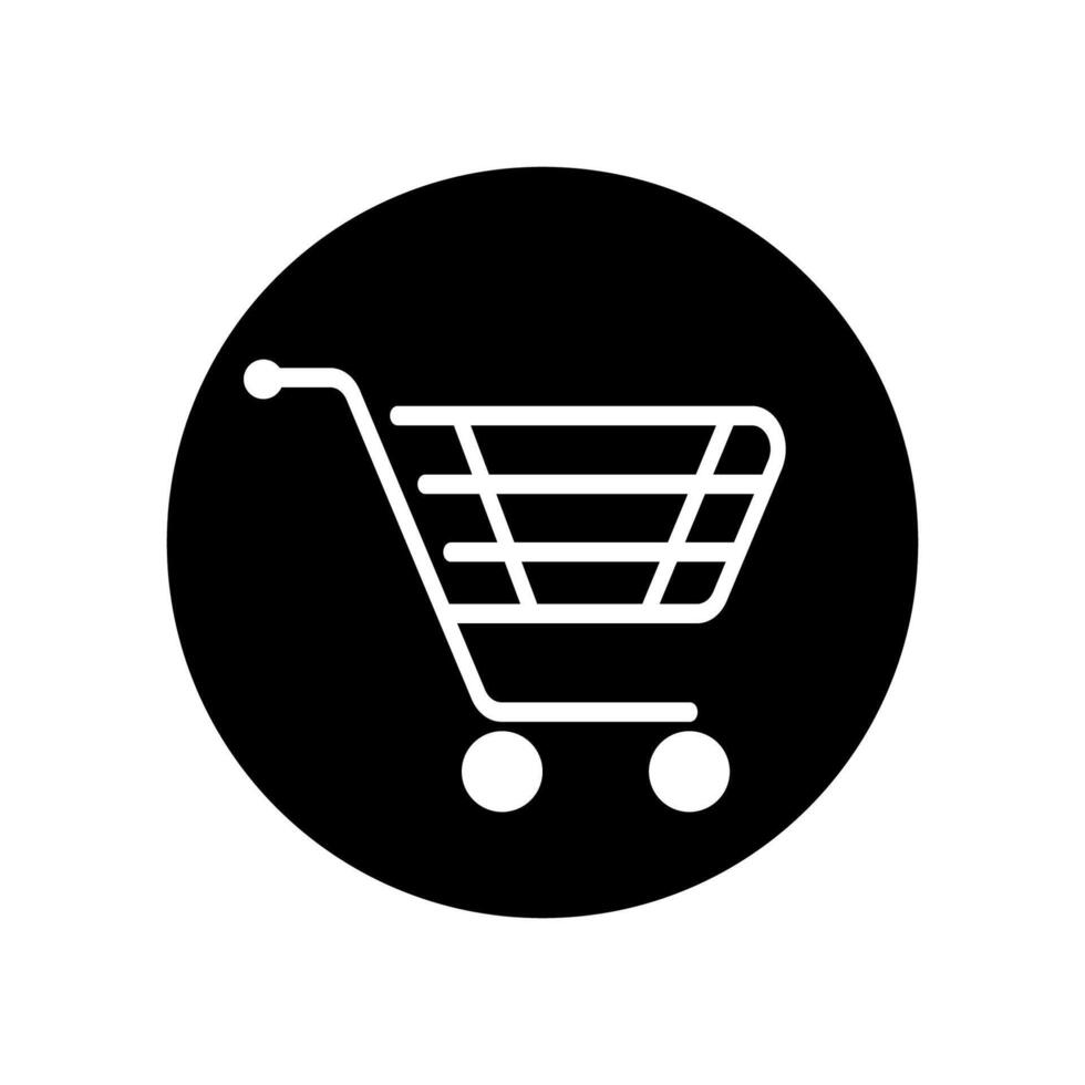 Shopping cart icon, flat design. Isolated on white background. vector