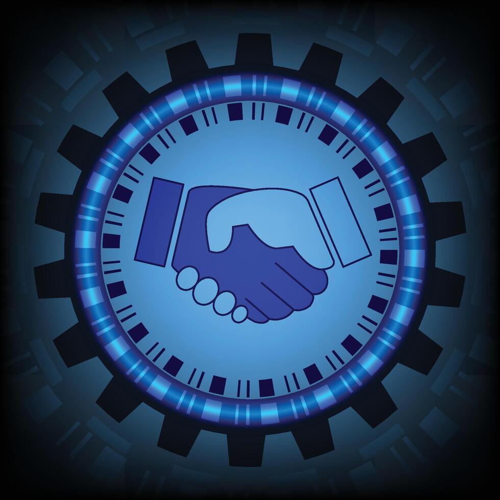 Business partnership. Partnership technology concept. Abstract technology background. vector