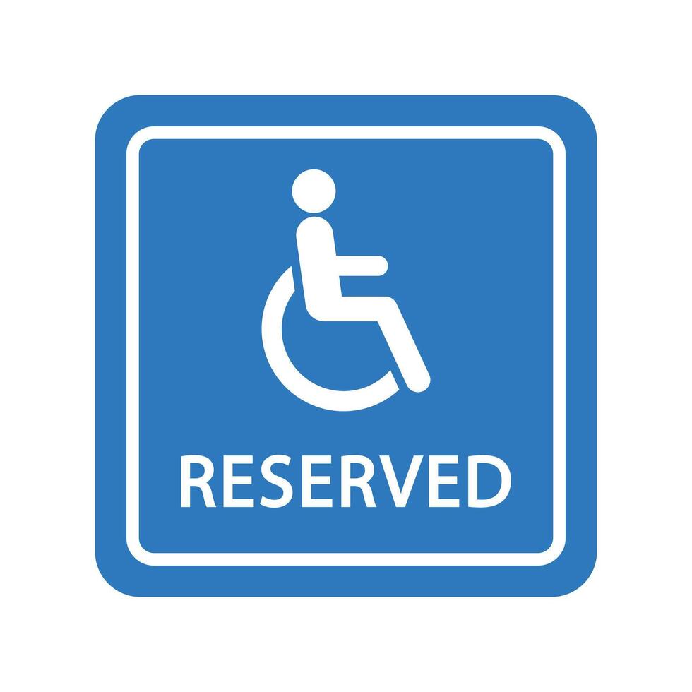 disabled parking sign blue vector