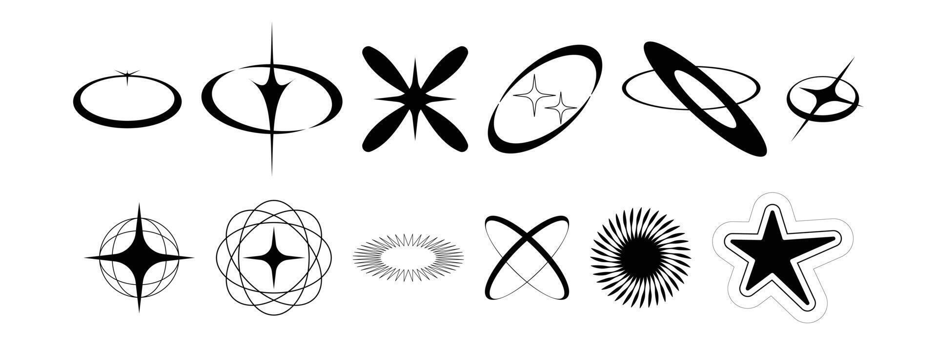 stars sparkle set collection vector