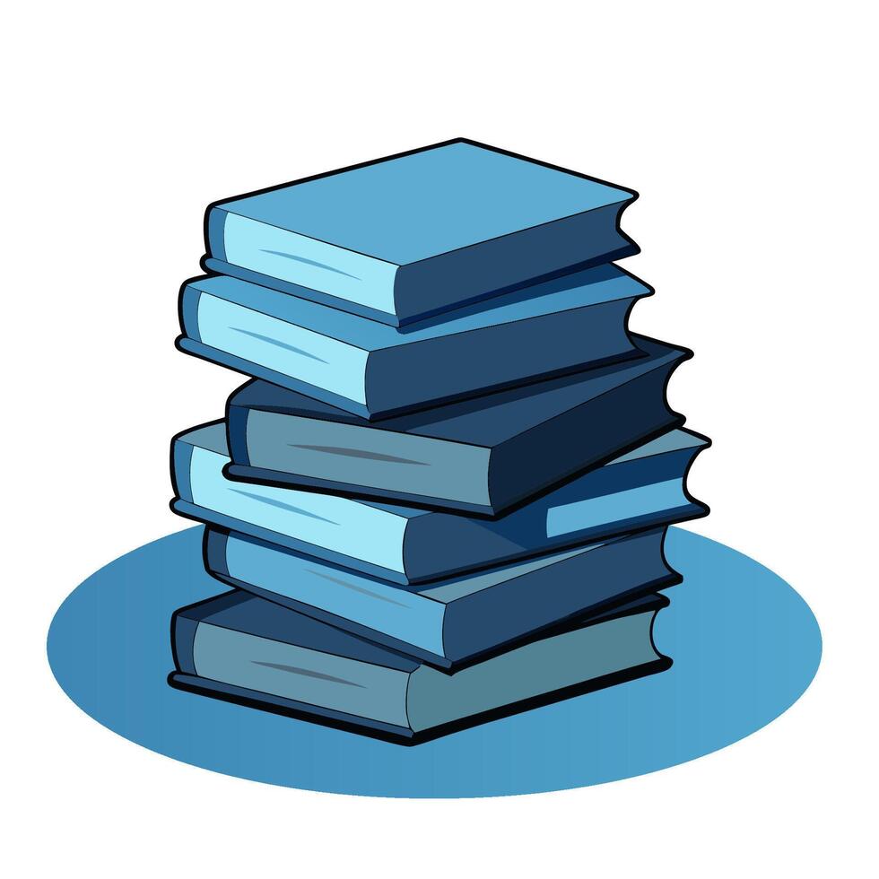 Books Stack Realistic vector