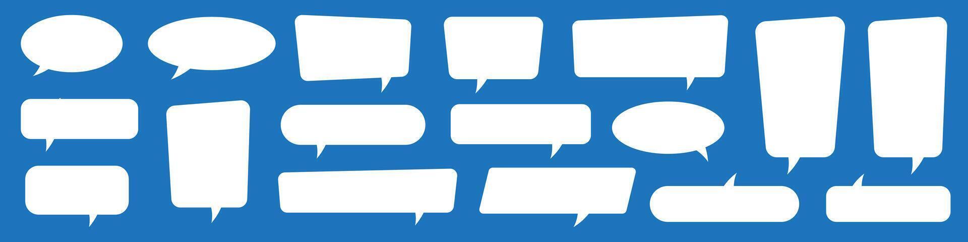 Set of speech bubbles. Speak bubble text, cartoon chatting box, message box. Blank empty speech bubbles. vector