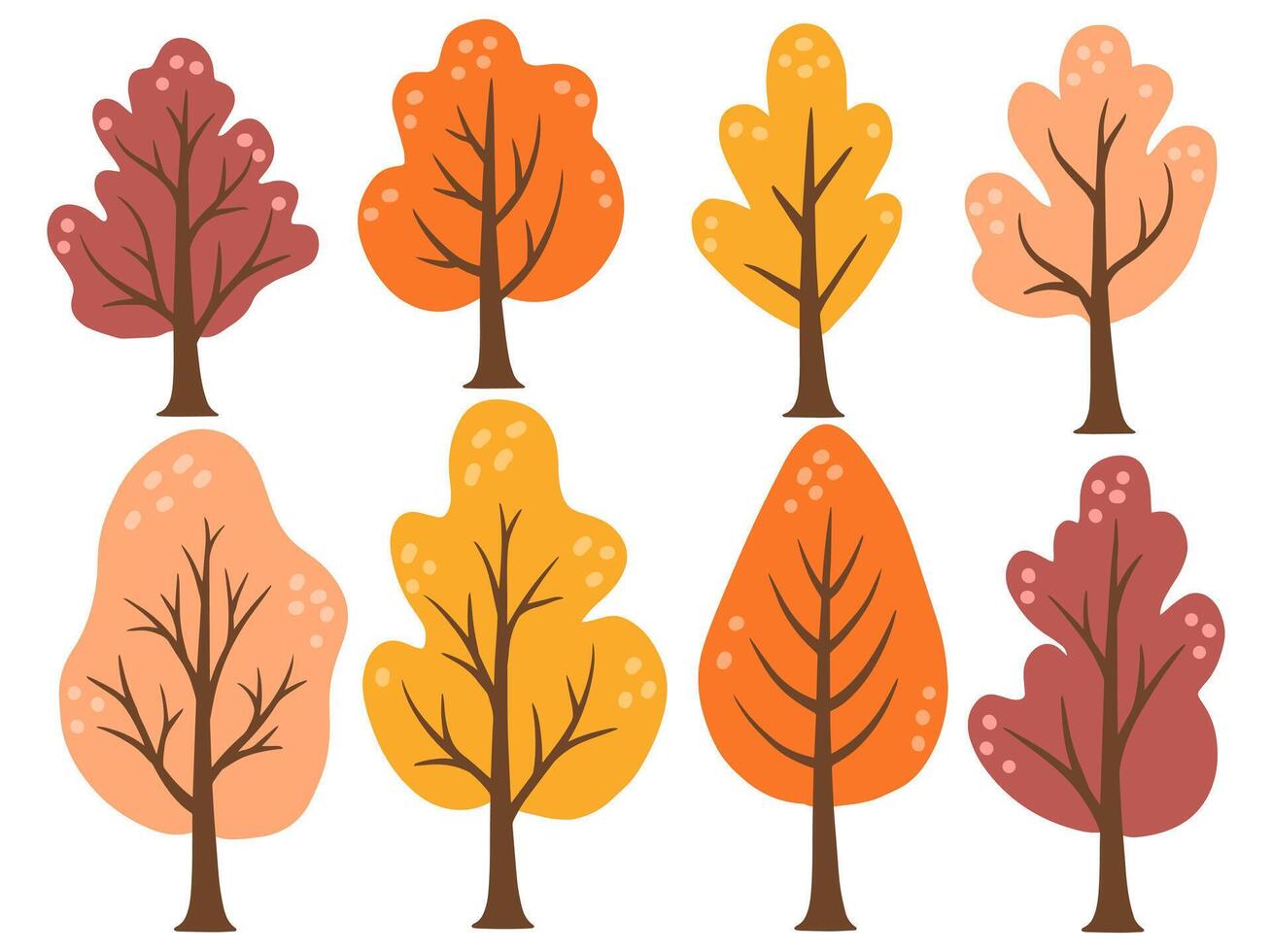 Vintage Autumn Tree Background Illustration vector