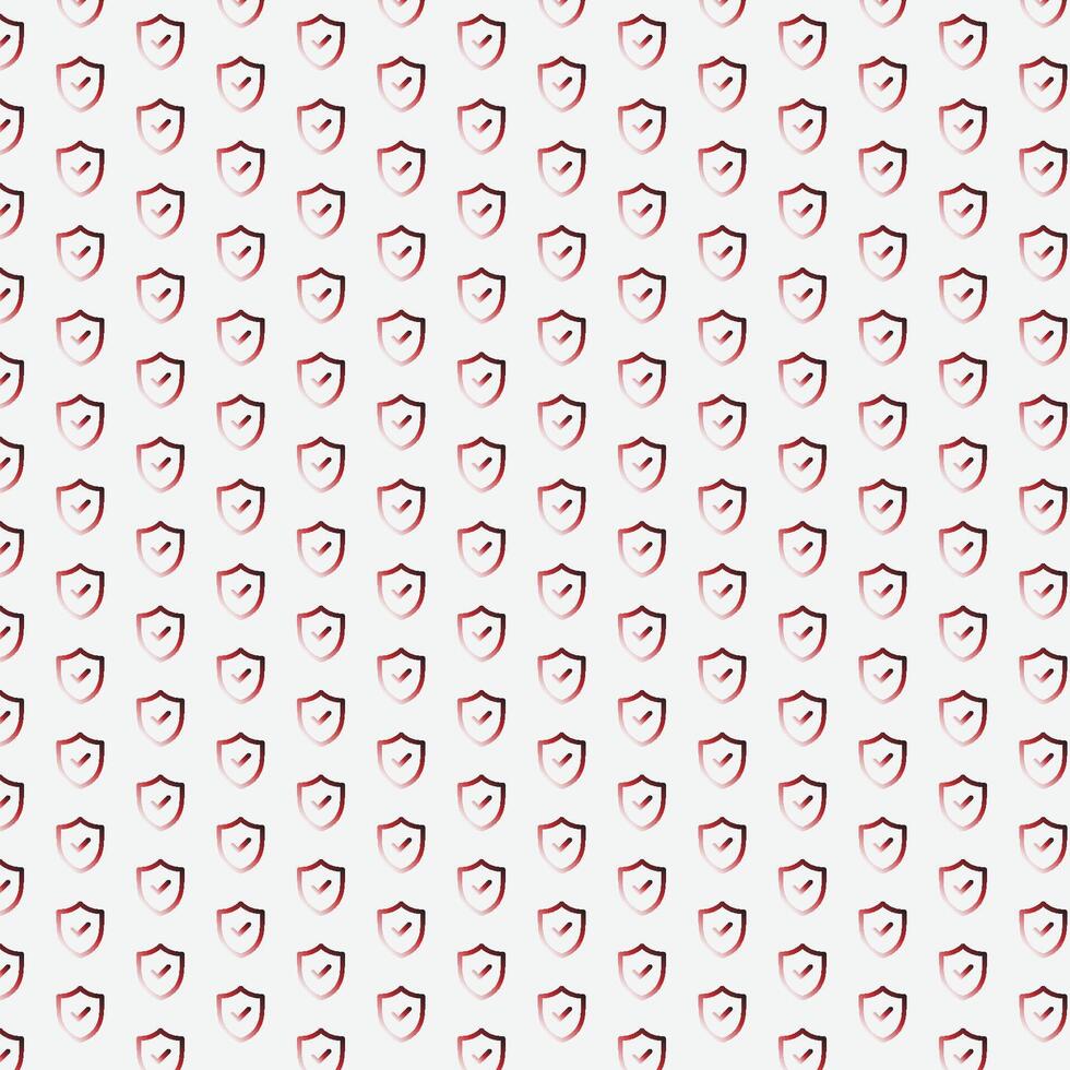 Gradient Red Secure Seamless Pattern Background vector
