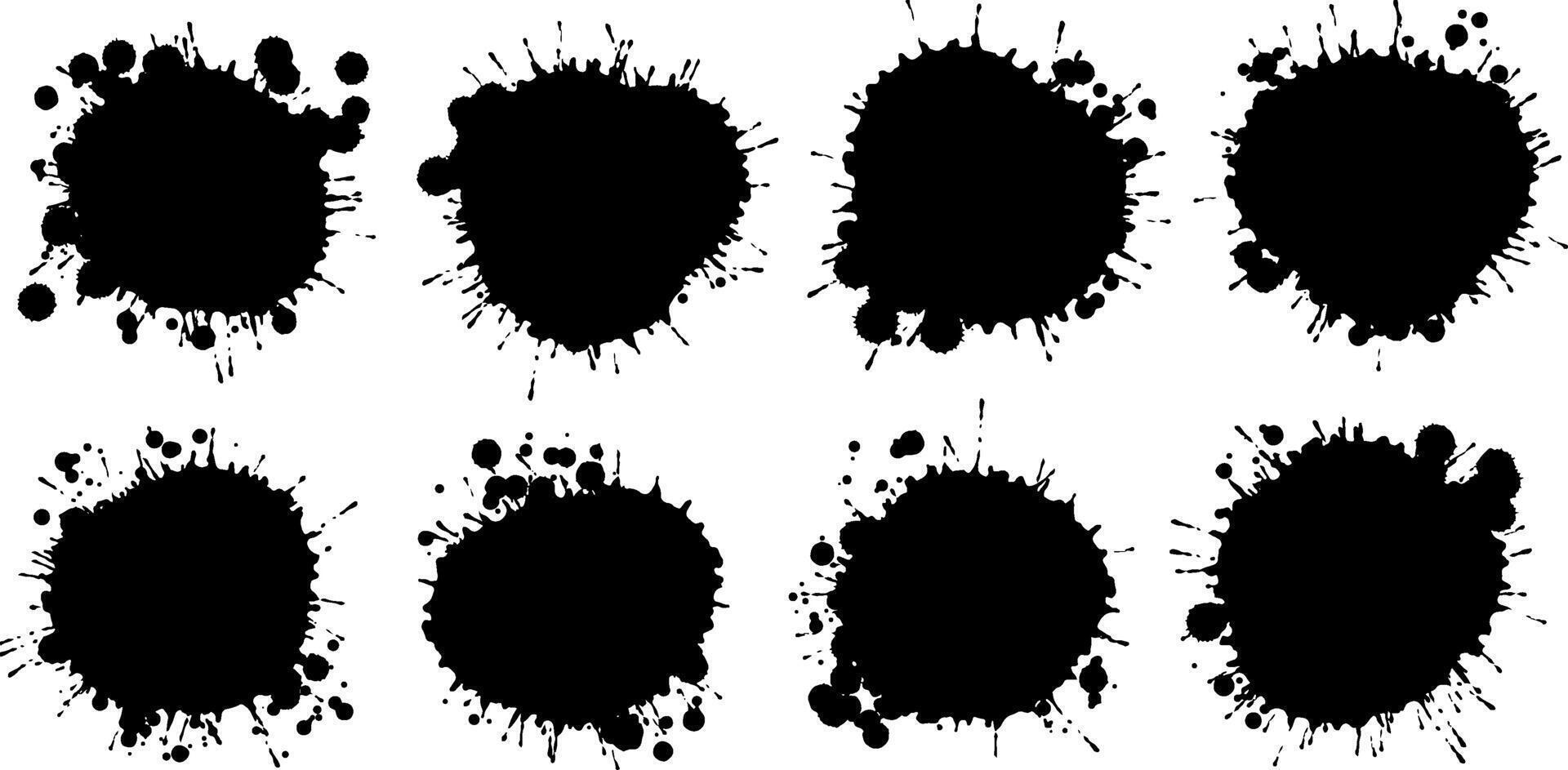 Set of paint splatters. Paint splash element. vector