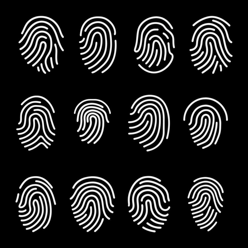 Fingerprint scan tech digital for decorate vector