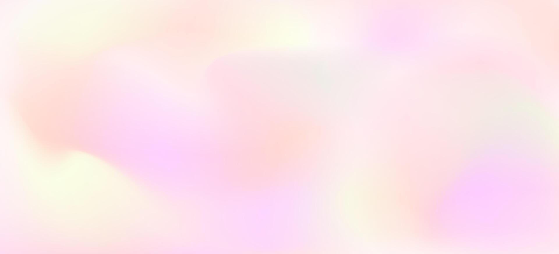 Rainbow pastel pink yellow gradient holographic background for web header, banner design. Sweet dreamy gradient Color background, soft smooth texture paper vector
